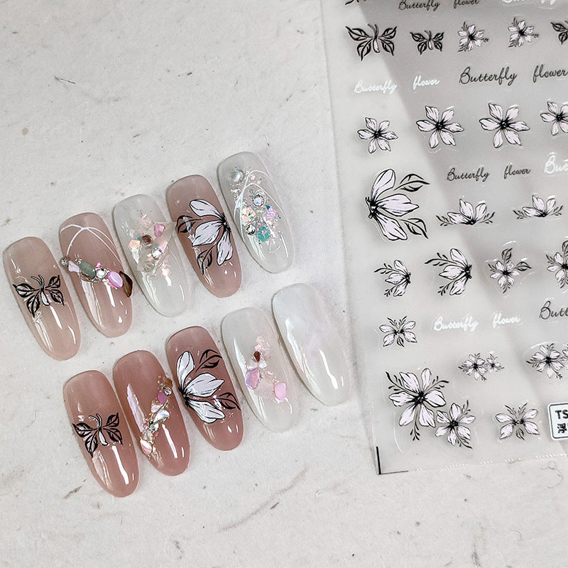 Tensor Nail Art Stickers Flowers Leaf Sticker Decals - Nail MAD