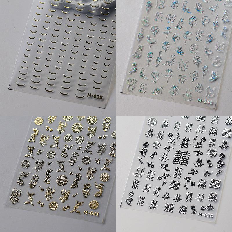 Tensor Nail Art Stickers Metal Colors Lines Sticker Decals - Nail MAD