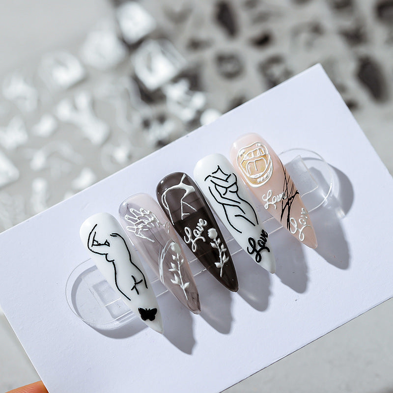 Tensor Nail Art Stickers Body Art Sticker Decals - Nail MAD