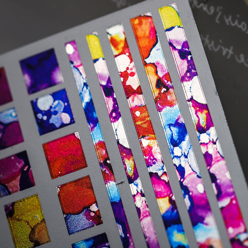 Tensor Nail Art Stickers Metallic Glossy Watercolor Texture Sticker Decals EM003 - Nail MAD
