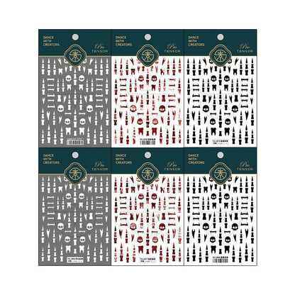 Tensor Nail Art Stickers Embossed Skull Teeth Sticker Decals TS1948 - Nail MAD