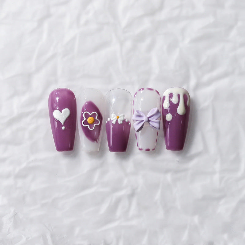 Tensor Nail Art Stickers Embossed Flower Heart Sticker Decals TS2383 - Nail MAD