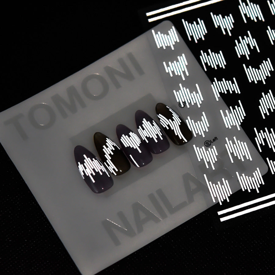 NailMAD Reflective Stripes Nail Art Stickers Striping Line Adhesive Sticker Decals toF1