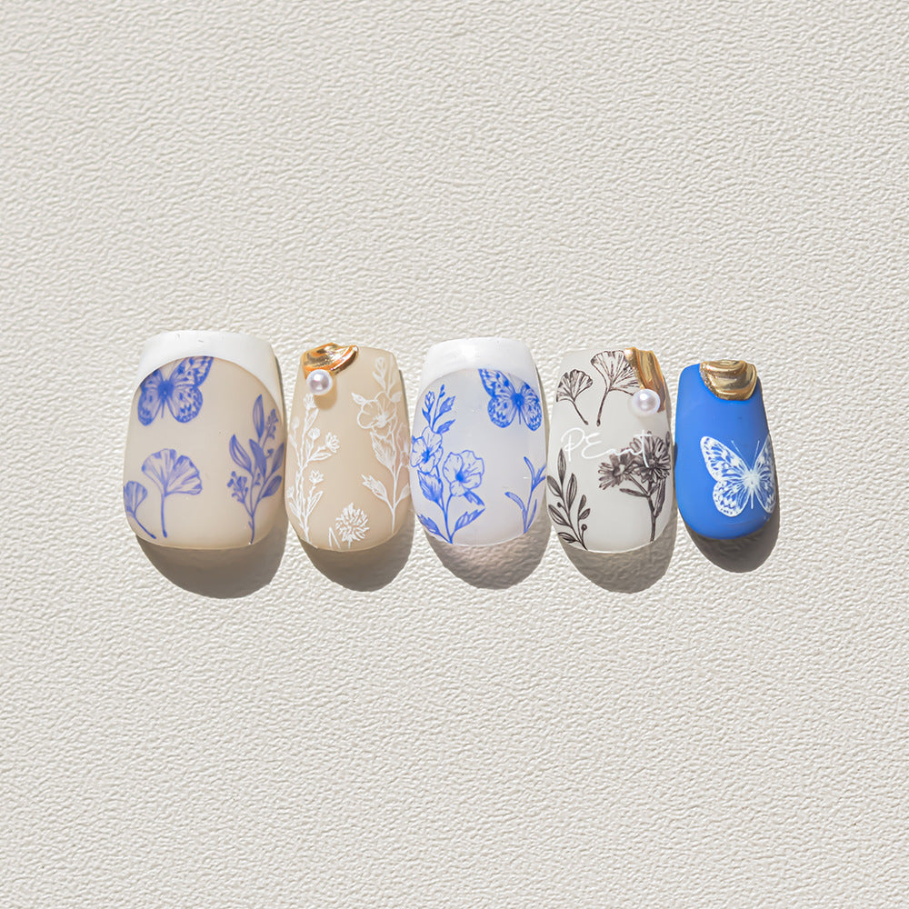 Flower Leaf Nail Art Stickers Adhesive Nail Sticker Decals to4416