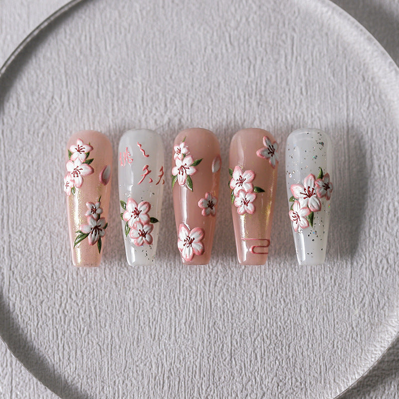 Tensor Nail Art Stickers Peach Blossom Sticker Decals - Nail MAD