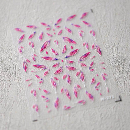 Nail Art Stickers Adhesive Slider Butterfly Embossed Angel Wings Sticker Decals M271 - Nail MAD