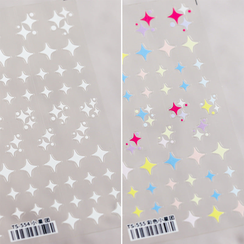 Tensor Nail Art Sticker Embossed Cross Star Sticker Decals TS554 - Nail MAD