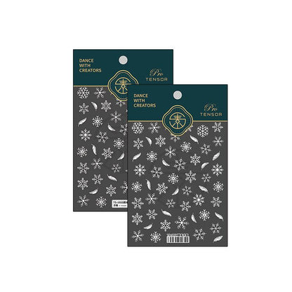 Tensor Nail Art Stickers Embossed Snowflake Sticker Decals TS1954 - Nail MAD