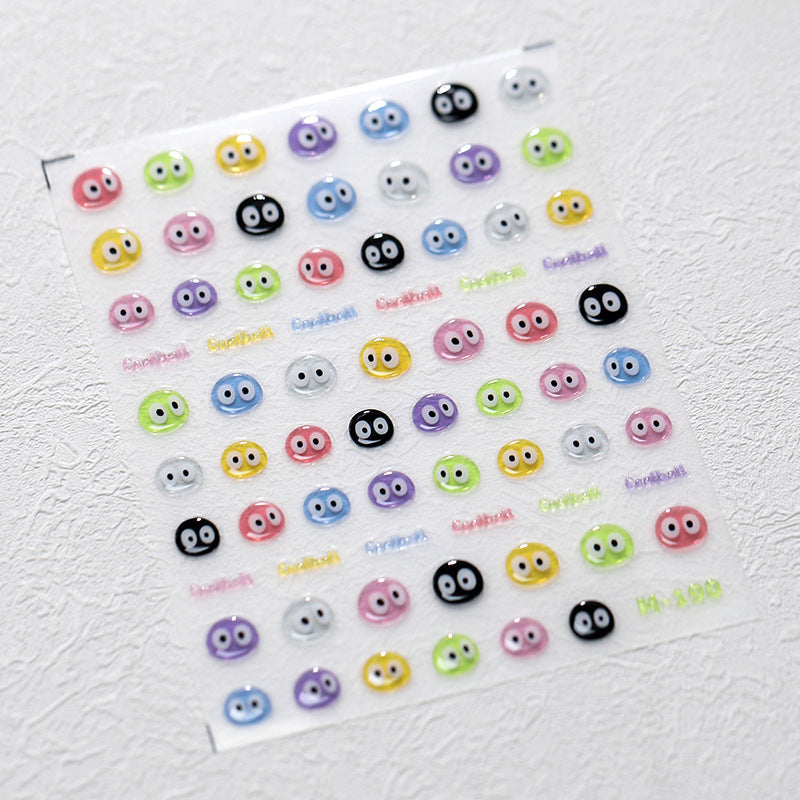 Tensor Nail Art Stickers Cute Eyes Jelly Sticker Decals M190 - Nail MAD