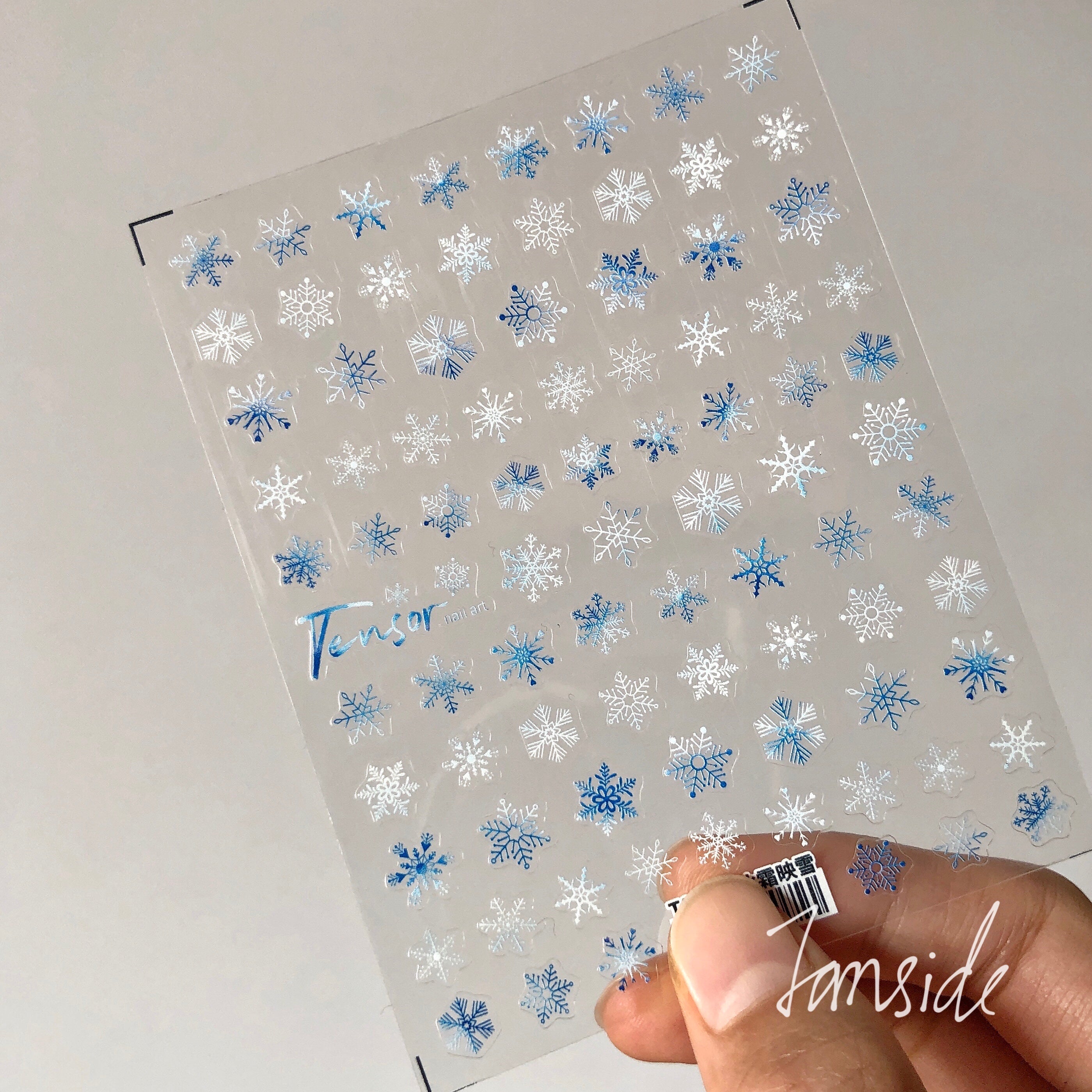 Tensor Nail Art Stickers Snowflake Embossed Sticker Decals - Nail MAD