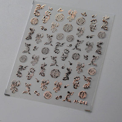 Tensor Nail Art Stickers Metal Colors Lines Sticker Decals - Nail MAD