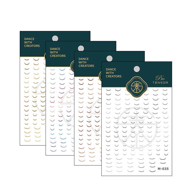 Tensor Nail Art Stickers Metal Colors Lines Sticker Decals - Nail MAD