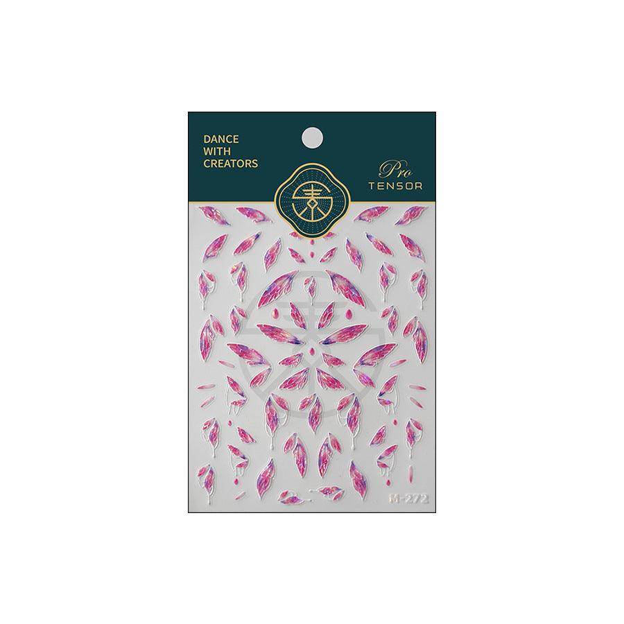 Nail Art Stickers Adhesive Slider Butterfly Embossed Angel Wings Sticker Decals M271 - Nail MAD