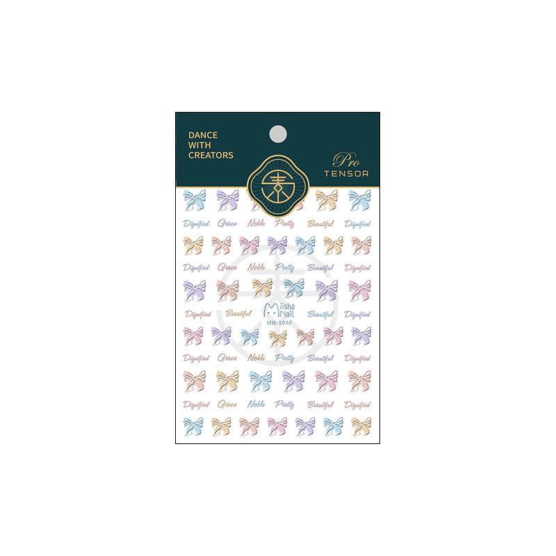 Tensor Nail Art Stickers Embossed Bowknot Sticker Decals - Nail MAD