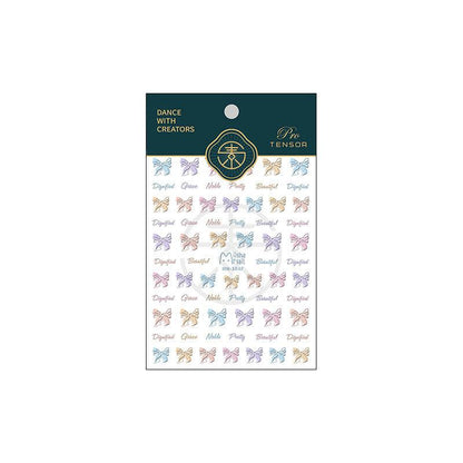 Tensor Nail Art Stickers Embossed Bowknot Sticker Decals - Nail MAD
