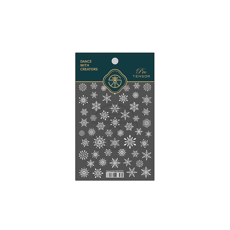 Tensor Nail Art Stickers White Snowflake Sticker Decals - Nail MAD