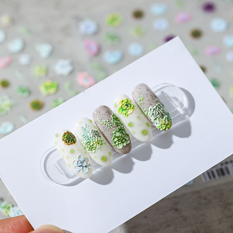 Tensor Nail Art Stickers Succulent Sticker Decals - Nail MAD