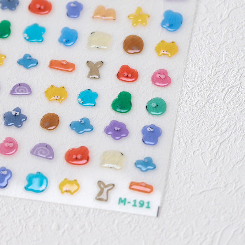 Tensor Nail Sticker Embossed Jelly Alphabet Sticker Decals M191 - Nail MAD