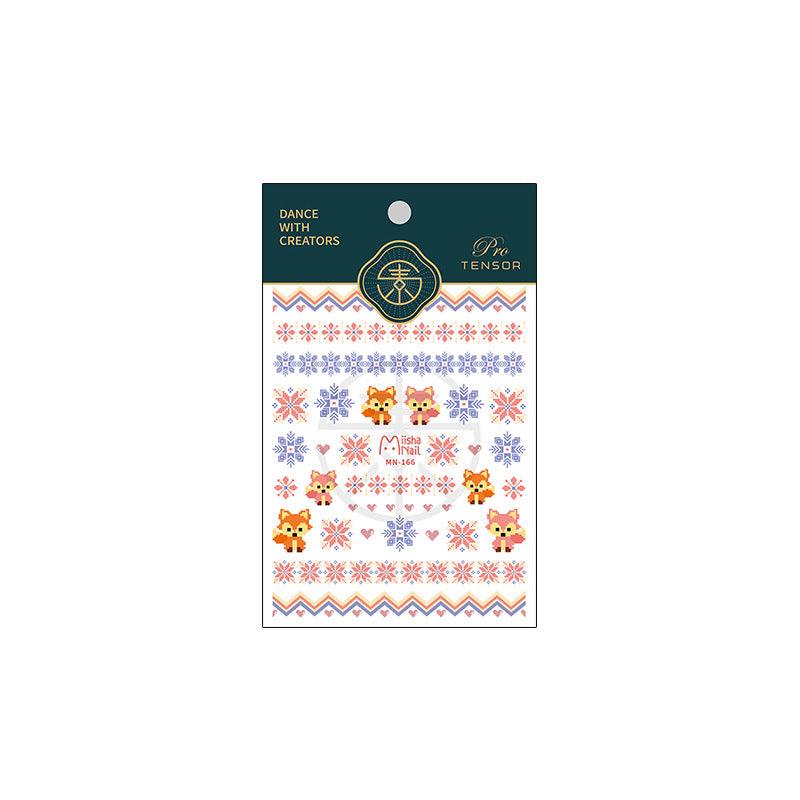 Tensor Nail Art Stickers Cute Fox Embossed Sticker Decals - Nail MAD