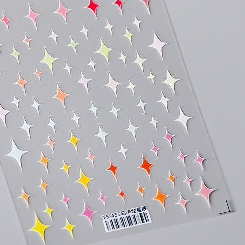Tensor Nail Art Stickers Love Heart Stars Sticker Decals - Nail MAD