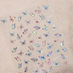 Aurora Shell Light Nail Art Stickers Adhesive Watercolor Butterfly Sticker Decals TL179 - Nail MAD