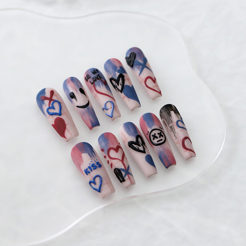 Tensor Nail Art Stickers Graffiti Checkerboard Embossed Sticker Decals - Nail MAD