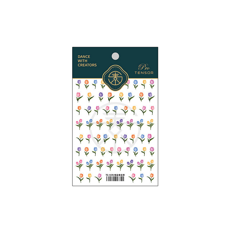 Tensor Nail Stickers Embossed Tulip TS1378 - Nail MAD