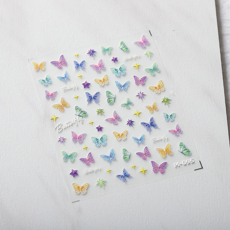Tensor Nail Stickers Laser Butterfly M094 - Nail MAD