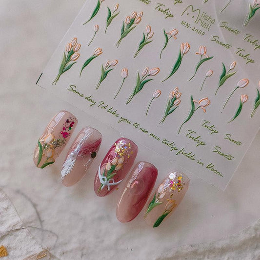 Tensor Nail Art Stickers Tulip Sticker Decals - Nail MAD