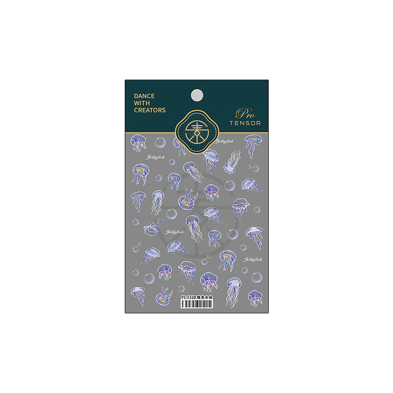 Tensor Nail Stickers Embossed Jellyfish TS1317 - Nail MAD