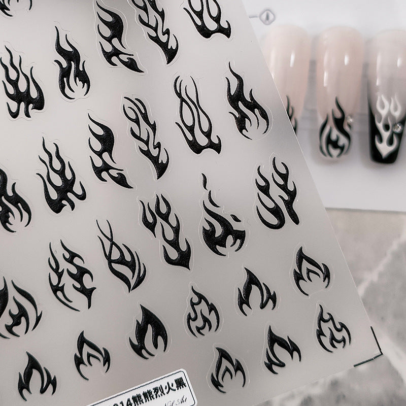 Tensor Nail Art Stickers Embossed Fire Sticker Decals TS2011 - Nail MAD