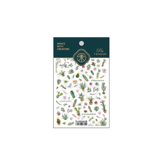 Nail Art Stickers Adhesive Slider Cactus Sticker Decals TS1839 - Nail MAD