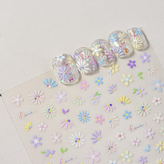 Valentines Love Heart Nail Art Stickers Flowers Adhesive Embossed Sticker Decals to3921