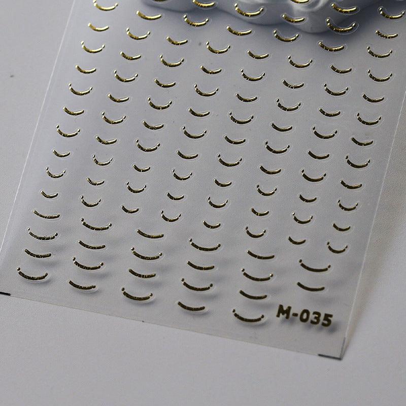 Tensor Nail Art Stickers Metal Colors Lines Sticker Decals - Nail MAD