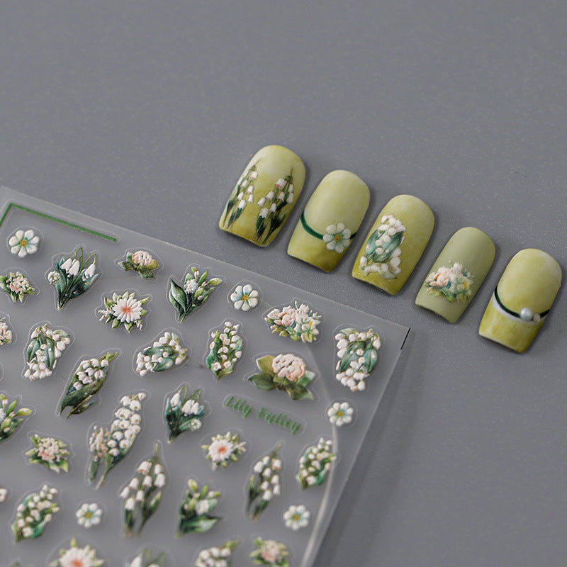 Tensor Nail Stickers Embossed Lily of the Valley TS2891 - Nail MAD