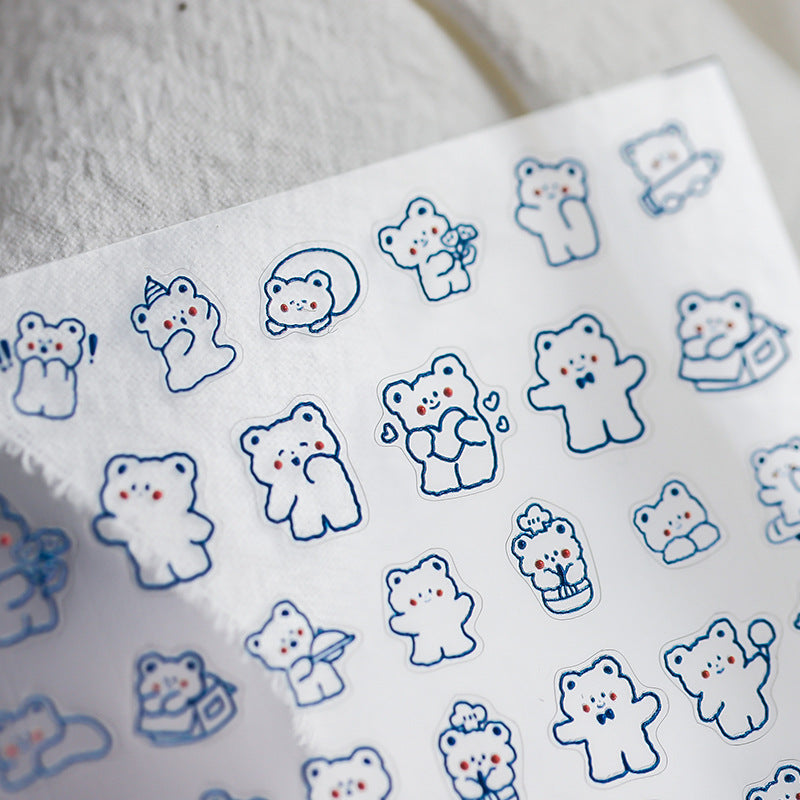 Tensor Nail Art Stickers Cute Bear Embossed Sticker Decals - Nail MAD