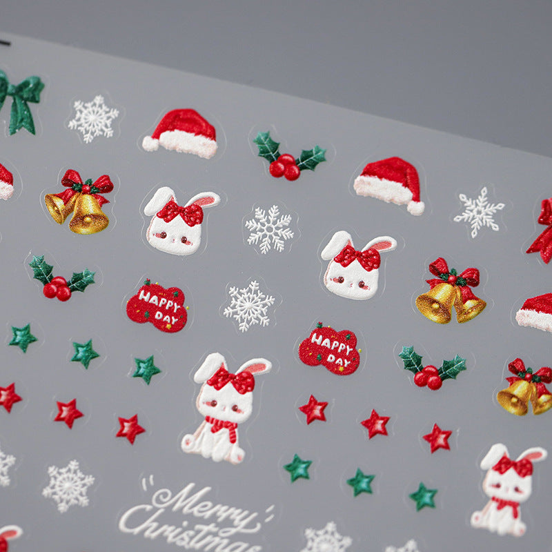 Tensor Nail Art Stickers Christmas Theme Sticker Decals - Nail MAD