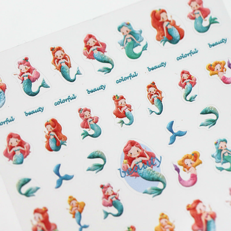 Tensor Nail Art Stickers Embossed Mermaid Sticker Decals TS3104 - Nail MAD