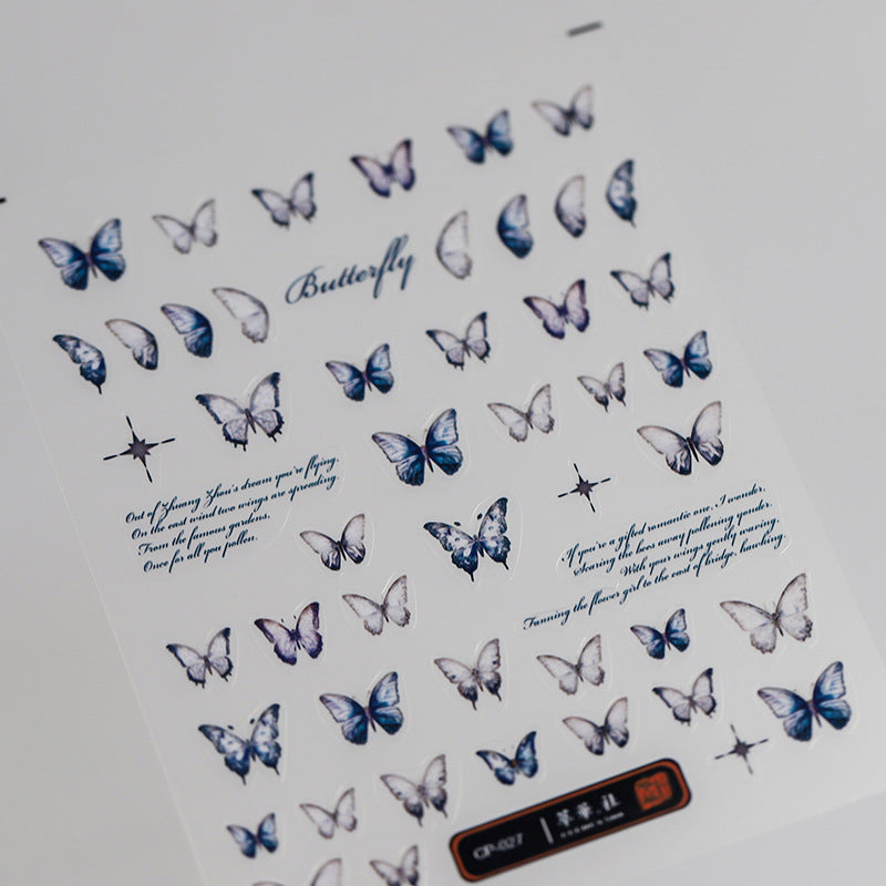 Tensor Nail Art Stickers Butterfly Sticker Decals - Nail MAD