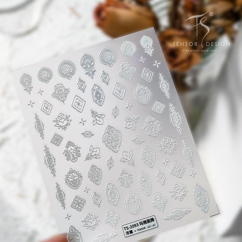 Tensor Nail Art Stickers White Totem Sticker Decals - Nail MAD