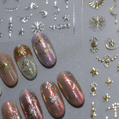 Tensor Nail Art Stickers Metal Colors Series Sticker Decals - Nail MAD