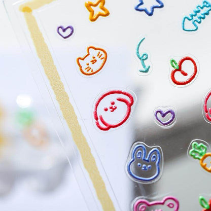 Kawaii Bear Nail Art Stickers Adhesive Slider Cute Cartoon Embossed Sticker Decals - Nail MAD