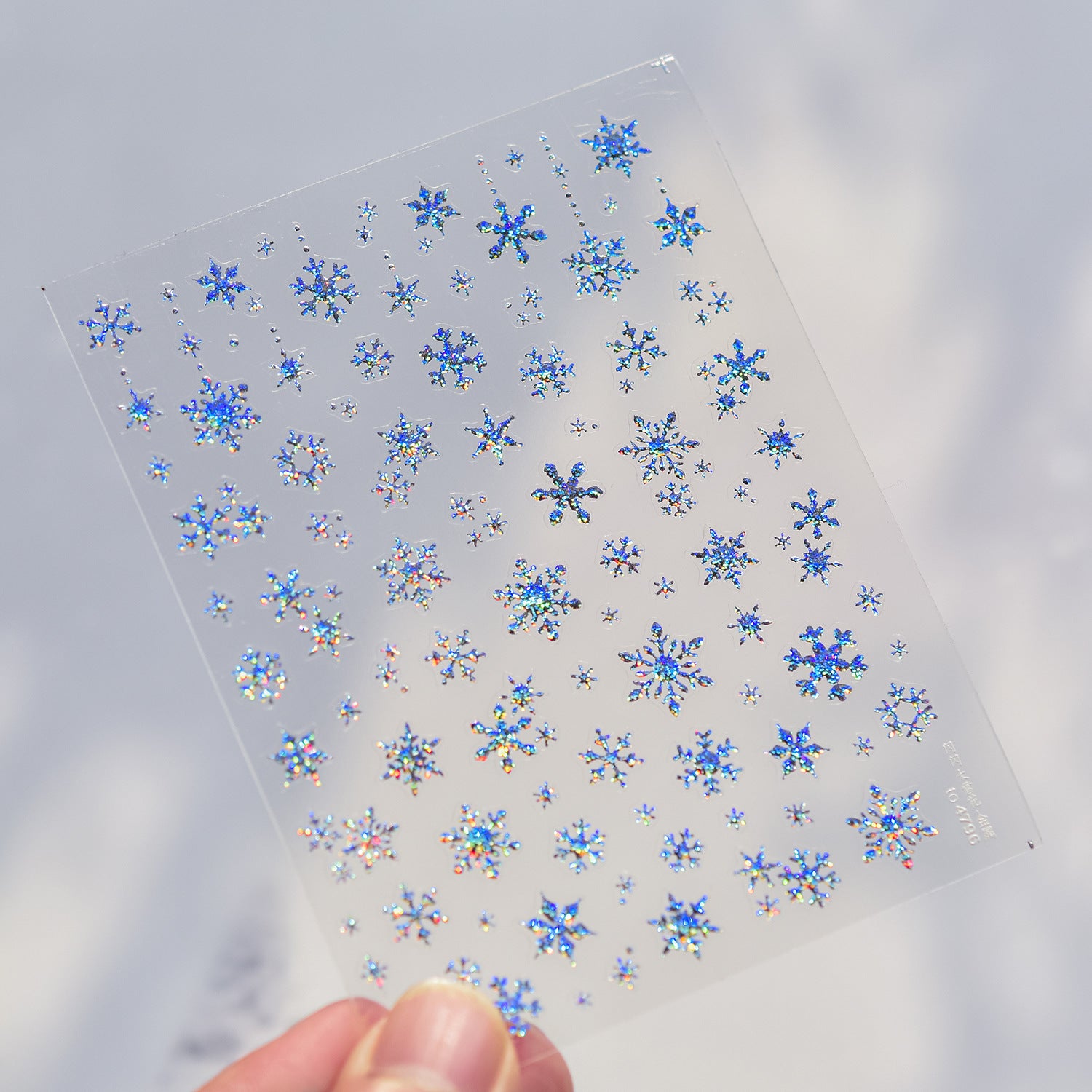 Winter Snowflake Nail Art Stickers Adhesive Embossed Sticker Decals to4786