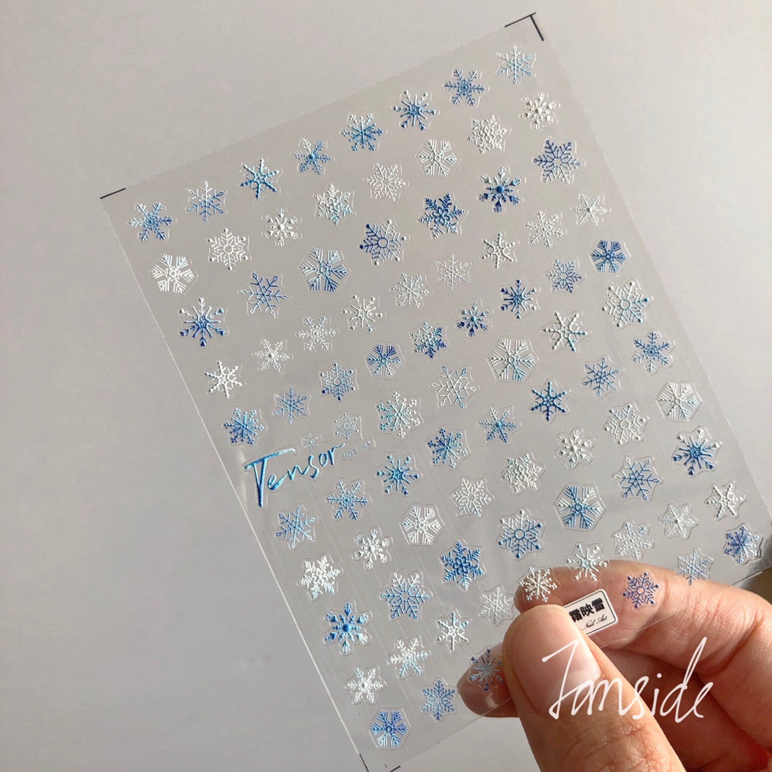 Tensor Nail Art Stickers Snowflake Embossed Sticker Decals - Nail MAD