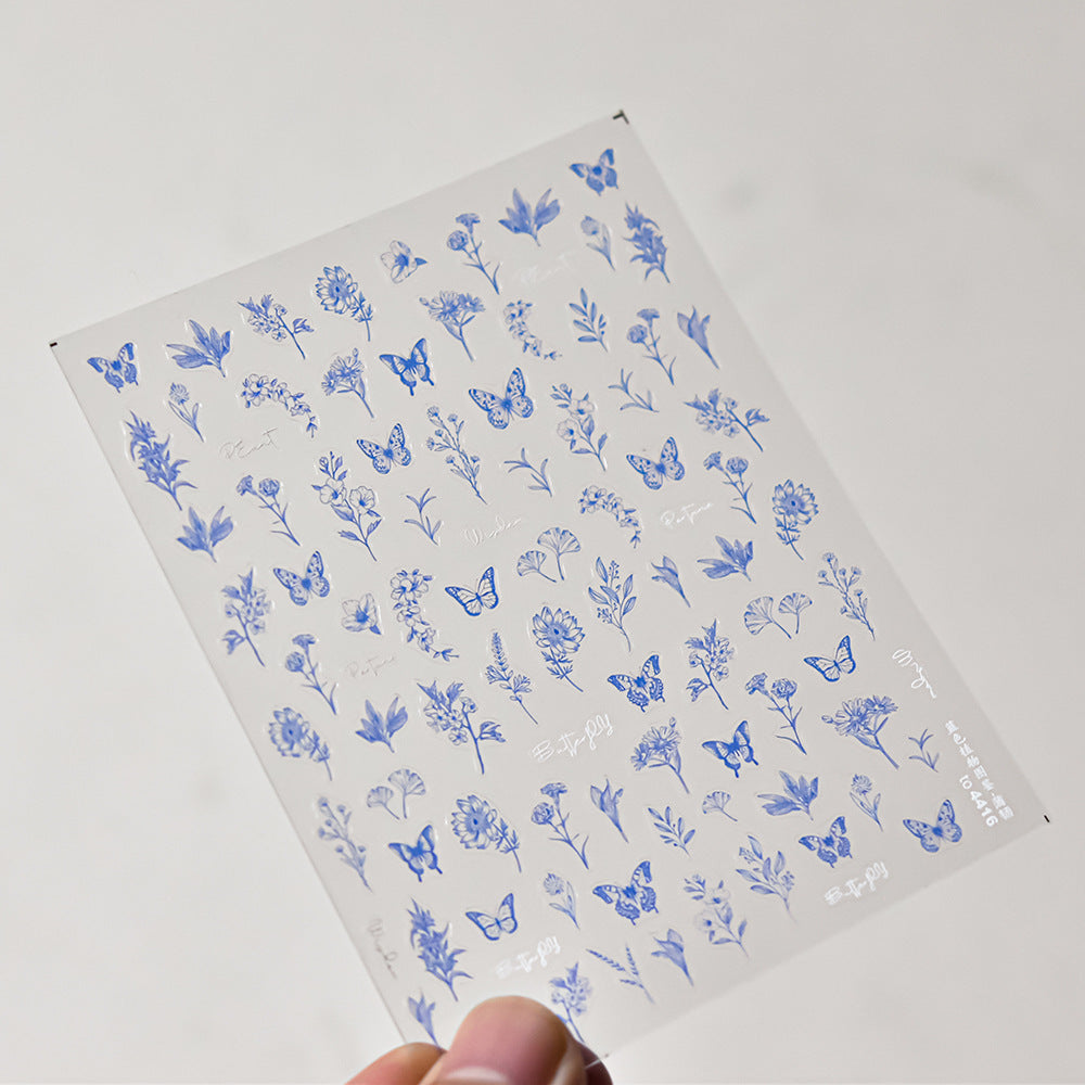 Flower Leaf Nail Art Stickers Adhesive Nail Sticker Decals to4416