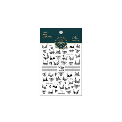 Tensor Nail Art Stickers Embossed Summer Beach Sticker Decals - Nail MAD