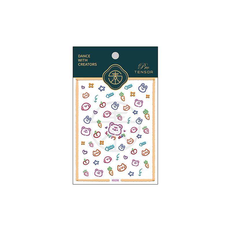 Kawaii Bear Nail Art Stickers Adhesive Slider Cute Cartoon Embossed Sticker Decals - Nail MAD