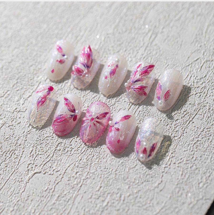 Nail Art Stickers Adhesive Slider Butterfly Embossed Angel Wings Sticker Decals M271 - Nail MAD