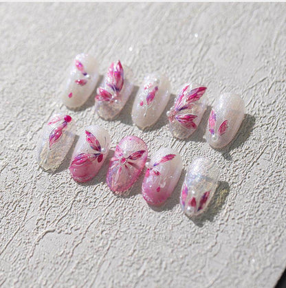 Nail Art Stickers Adhesive Slider Butterfly Embossed Angel Wings Sticker Decals M271 - Nail MAD