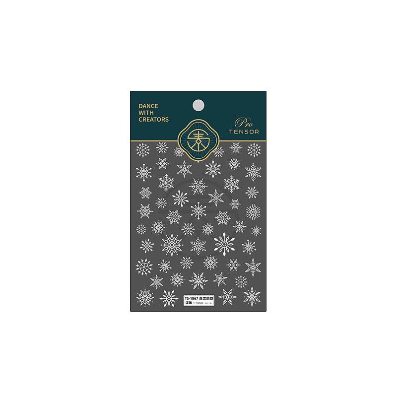 Tensor Nail Art Stickers White Snowflake Sticker Decals - Nail MAD